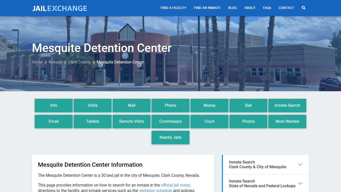 Mesquite Detention Center, NV Inmate Search, Information - Jail Exchange
